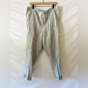 Caslon Pants Women’s Linen Blend Drawstring Beach Lounge Casual Large